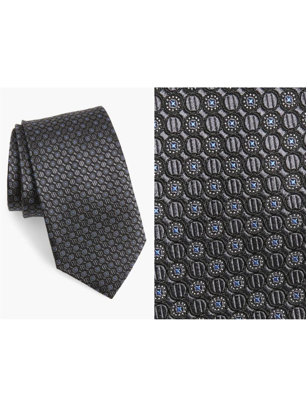 NWT Nordstrom Neat Silk Tie Formal - Black - 100% Silk $80